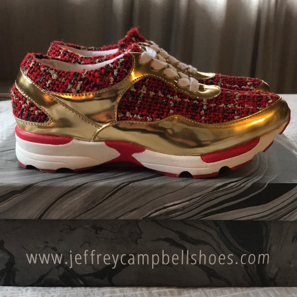 jeffrey campbell gold sneakers